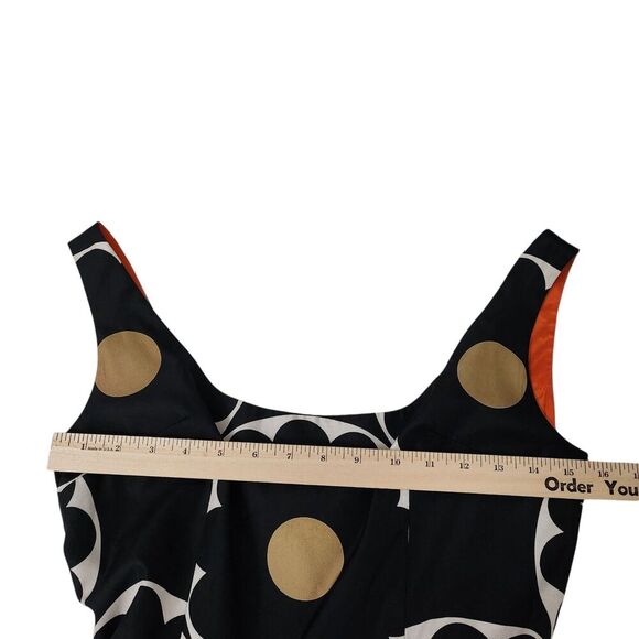Anna Sui Dress Womens 4 Black Floral Silk Sleeveless Mini Y2K Lined Zip Closure - Picture 7 of 9